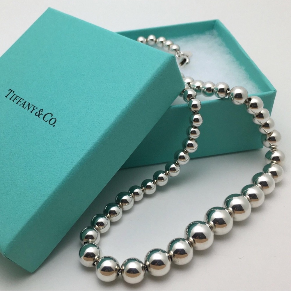 Tiffany & Co. Sterling Silver Beaded Necklace
